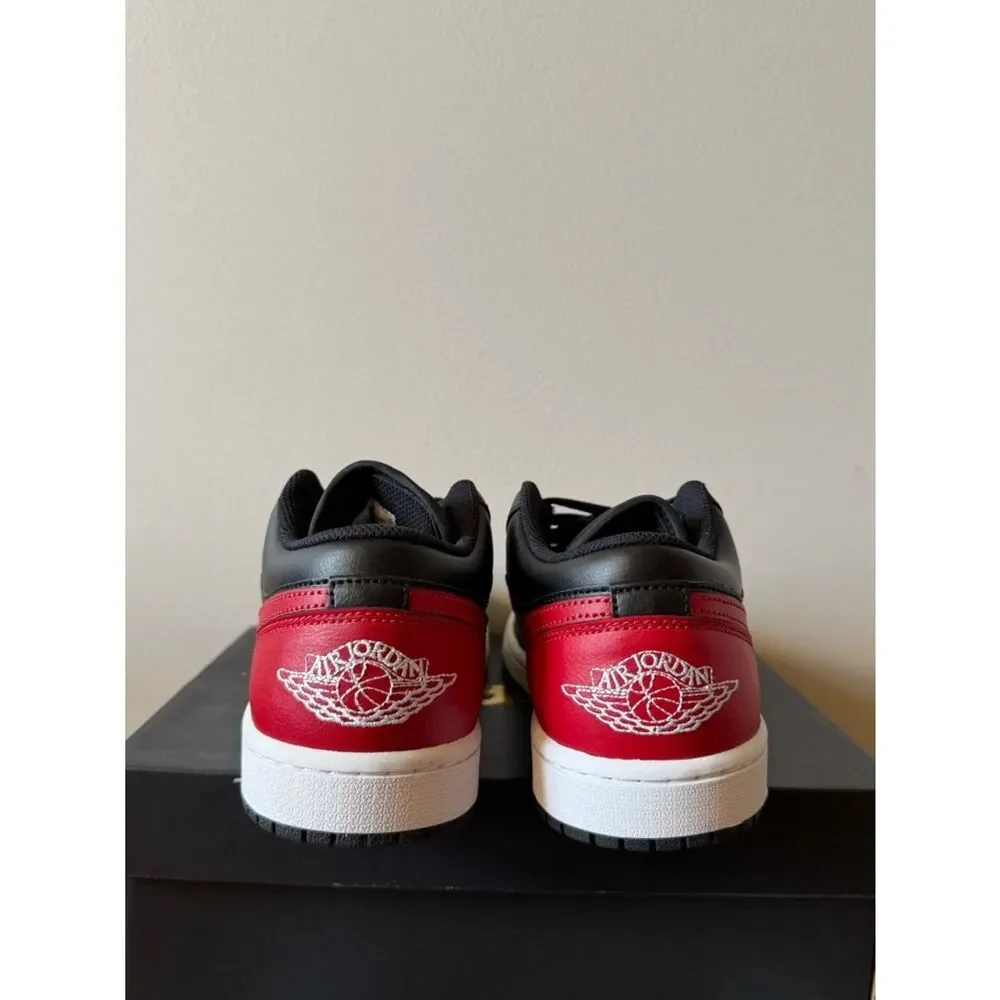 Air Jordan 1 Low Black Varsity Red 553558-067 Men’s Size 8